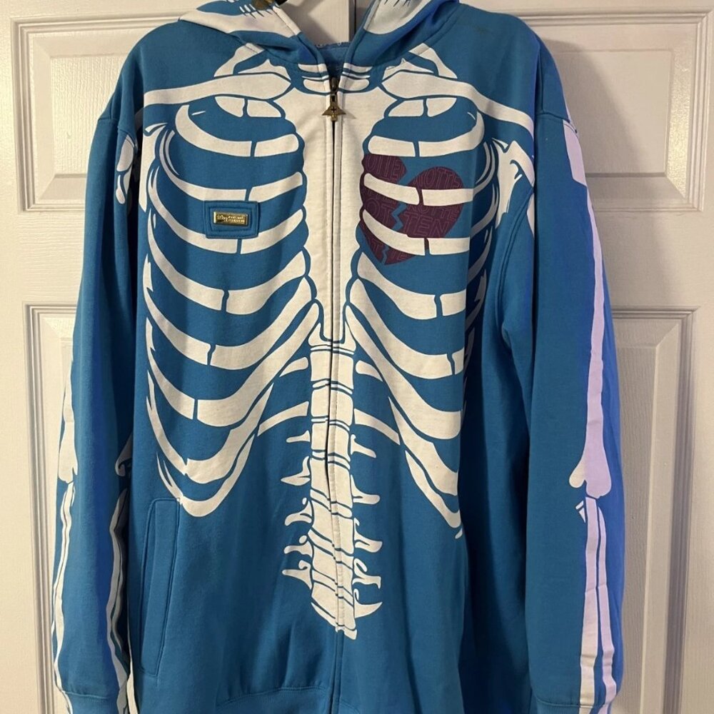 LRG Dead Serious Full Zip Hoodie Men XL Teal